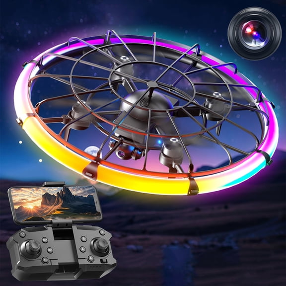 Swiftyle 1 Pcs Brushless Motor Drone FPV RC Quadcopter Camera Obstacle Avoidance Headless Mode Cool Light Aerial Photography Outdoor Flying Toy Gift