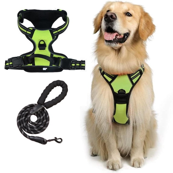 Swiftyle 2 Pcs Fellstern No Pull Dog Harness for Training, Reflective Pet Walking Gear, Escape Proof Front Clip Design for Medium Large Dogs(L)