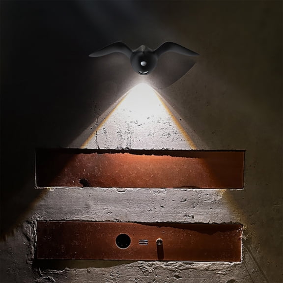 Swiftyle 2 Pcs Seagull Motion Sensor Wall Light Rechargeable LED Night Light Hallway Stairway Entryway Indoor Outdoor Waterproof Decor Lighting