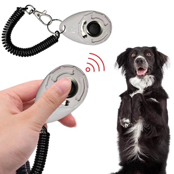 Swiftyle 3 Pcs Dog Training Clicker Strap for Obedience Teaching, Teardrop-shaped Pet Clicker for Positive Reinforcement Dog Training, Easy to Use Animal Training Tool