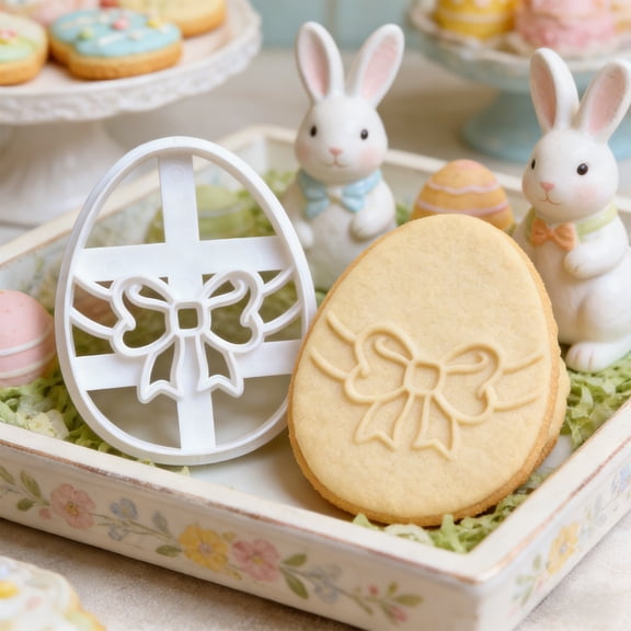 Swiftyle 3 Pcs Easter Kitchen Shape Cutting Molds Embossing Tools Easter Molds for Holiday Baking Decorating Cookie Fondant Craft Supplies