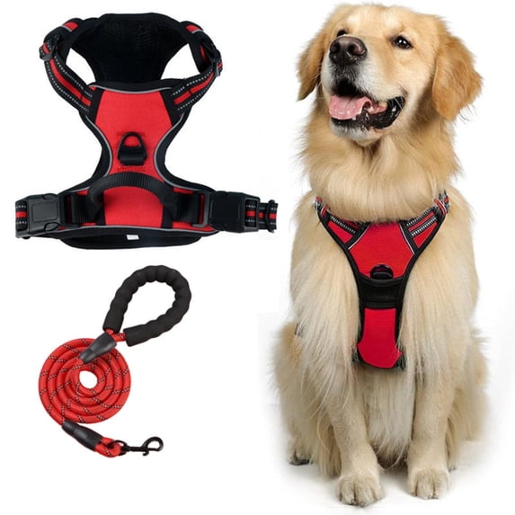 Swiftyle 3 Pcs Fellstern No Pull Dog Harness for Training, Reflective Pet Walking Gear, Escape Proof Front Clip Design for Medium Large Dogs(L)