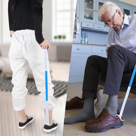 Swiftyle 3 Pcs Multi-Functional Sock Aid Dressing Assist Tool Long Handle Shoe Horn for Elderly Seniors Pregnancy Mobility