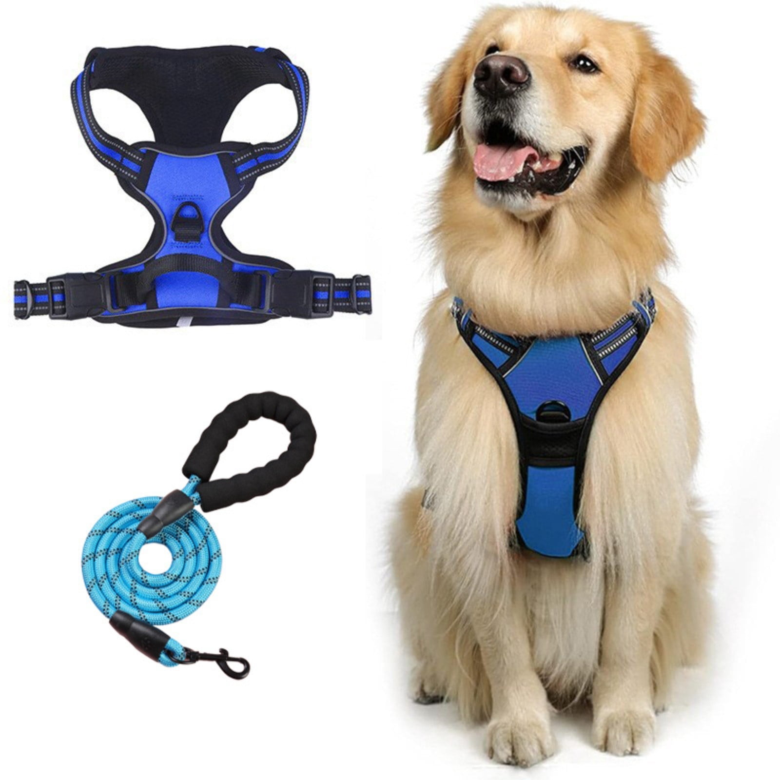 Swiftyle 4 Pcs Fellstern No Pull Dog Harness for Training, Reflective Pet Walking Gear, Escape Proof Front Clip Design for Medium Large Dogs()