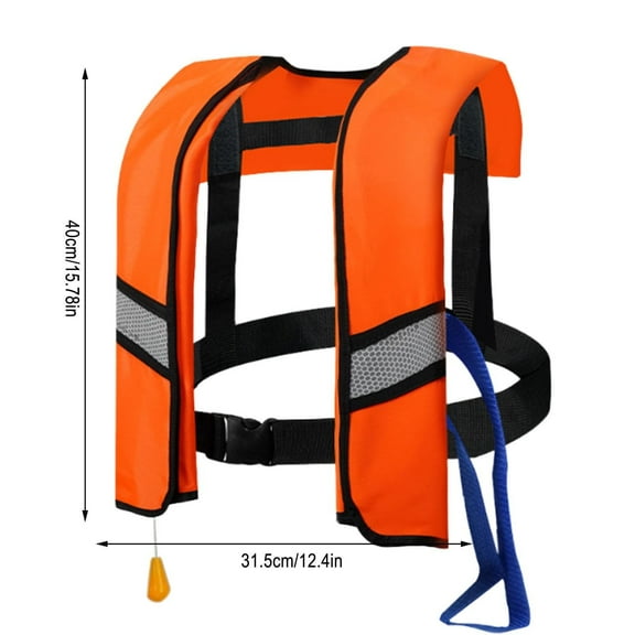 Swiftyle Manual Inflatable Life Vest for Adults - with Ear Plugs, Yellow Pull Cord, Ideal for Fishing, Boating, Outdoor & Water Activities, Safety Gear