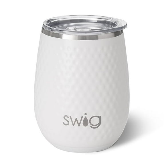 Swig Life 14oz Stemless Wine Cup | Insulated Stainless Steel Wine Tumbler | Golf Partee