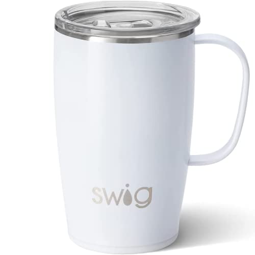 Swig Life 18oz Travel Mug with Handle and Lid, Cup Holder Friendly