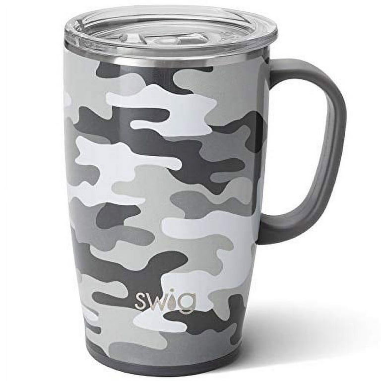 Swig Life 18oz Travel Mug with Handle and Lid, Stainless Steel