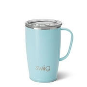 Swig Life 18oz Travel Mug | Insulated Stainless Steel Tumbler with Handle | Aquamarine