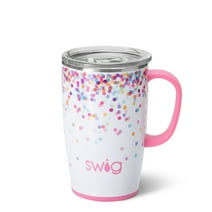 Swig Life 18oz Travel Mug | Insulated Stainless Steel Tumbler with Handle | Confetti