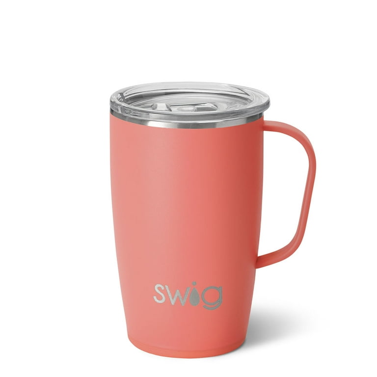  Swig 18oz Travel Mug, Insulated Tumbler with Handle and Lid, Cup  Holder Friendly, Dishwasher Safe, Stainless Steel Insulated Coffee Mug with  Lid and Handle (Home Fir the Holidays) : Home 