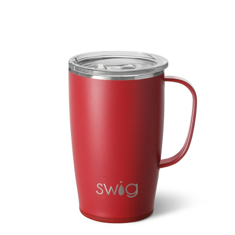 Swig Life 18oz Travel Mug | Insulated Stainless Steel Tumbler with Handle |  Crimson