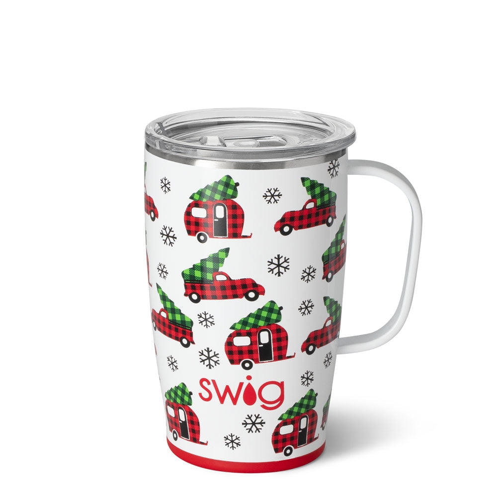 Swig Life 18oz Travel Mug | Insulated Stainless Steel Tumbler with Handle |  Home Fir the Holidays