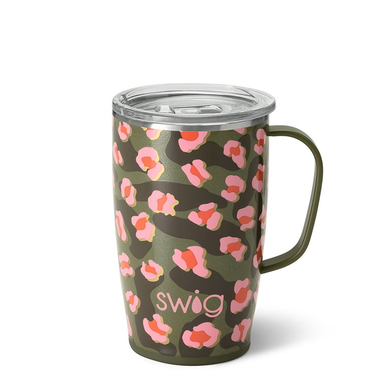  Swig 18oz Travel Mug, Insulated Tumbler with Handle and Lid, Cup  Holder Friendly, Dishwasher Safe, Stainless Steel Insulated Coffee Mug with  Lid and Handle (A Party Animal) : Home & Kitchen