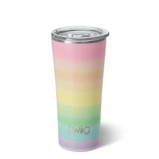 Paris Hilton 40oz Stainless Steel Tumbler with Removable Handle, Reusable  Straw, and Lid, Rainbow Iridescent White 