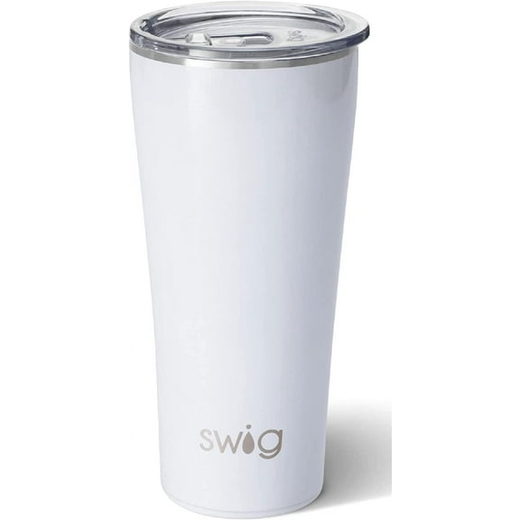 Swig Life 32oz Tumbler | Insulated Stainless Steel Travel Tumbler | Diamond White