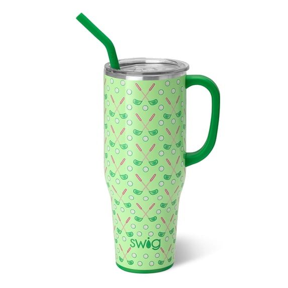 Swig Life 40oz Mega Mug | Insulated Stainless Steel Tumbler with Handle | Tee Time