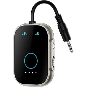Swiifome Bluetooth Transmitter Receiver for TV, 2-in-1 Bluetooth 5.3 Adapter for Airplane, Gym Equipment, Cars, for up to 2 Wireless Headphones/Cell Phones