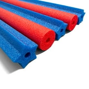 In The Swim 14-Pack Mega Pool Noodles – 4.25" Diameter – Buoyant Foam Noodles in Vibrant Blue Star & Bold Red Cylinder Shapes – Perfect for Floating, Exercise, and Pool Fun - 48 Inches Long 1058464