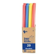 In The Swim 20-Pack, 3-Inch Diameter Jumbo Pool Noodles   Soft Large Foam Noodles for Extra Buoyancy - Floating Training Device, Exercise Aid, Pool Toy - 50 Inches Long - 3 Assorted Colors 1056481