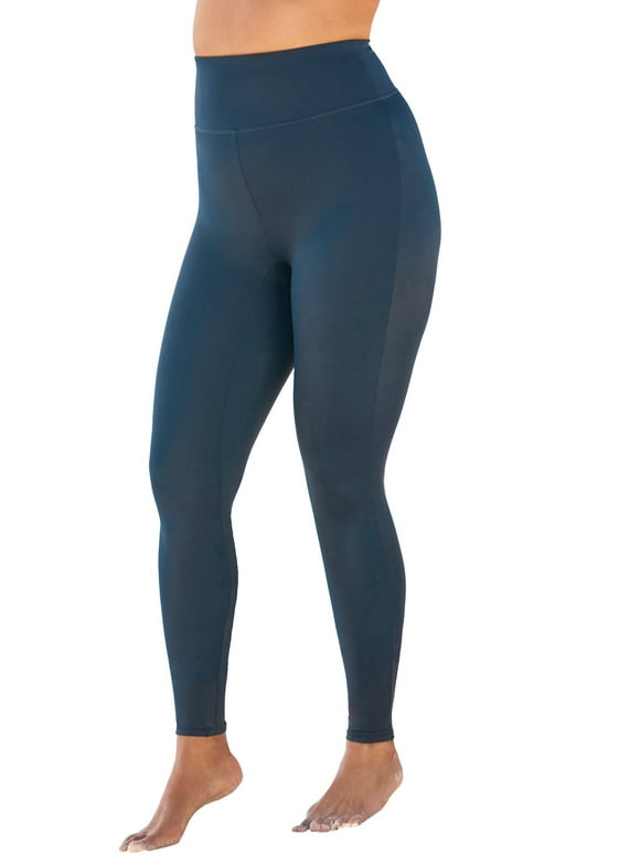 Swim 365 Women's Plus Size 360° Powermesh High-Waist Swim Legging With Tummy Control