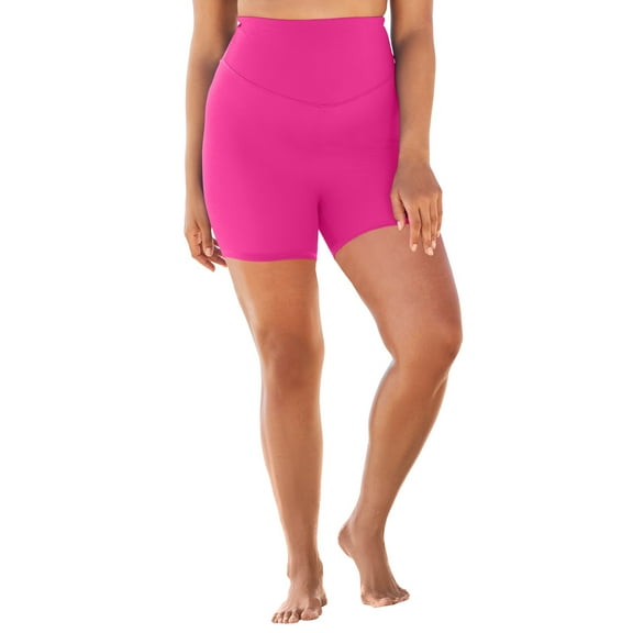Swim 365 Women's Plus Size 360° Powermesh Swim Boy Short With Tummy Control