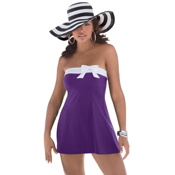 Swim 365 Women's Plus Size Bandeau Swimdress