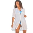 thumbnail image 1 of Swim 365 Women's Plus Size Button-Front Swim Cover Up, 1 of 5