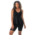 thumbnail image 1 of Swim 365 Women's Plus Size Flowy Tankini Top, 1 of 6