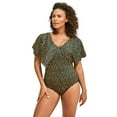 thumbnail image 1 of Swim 365 Women's Plus Size Flutter-Sleeve One-Piece, 1 of 6
