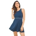 thumbnail image 1 of Swim 365 Women's Plus Size High-Neck Studded Swim Dress, 1 of 2