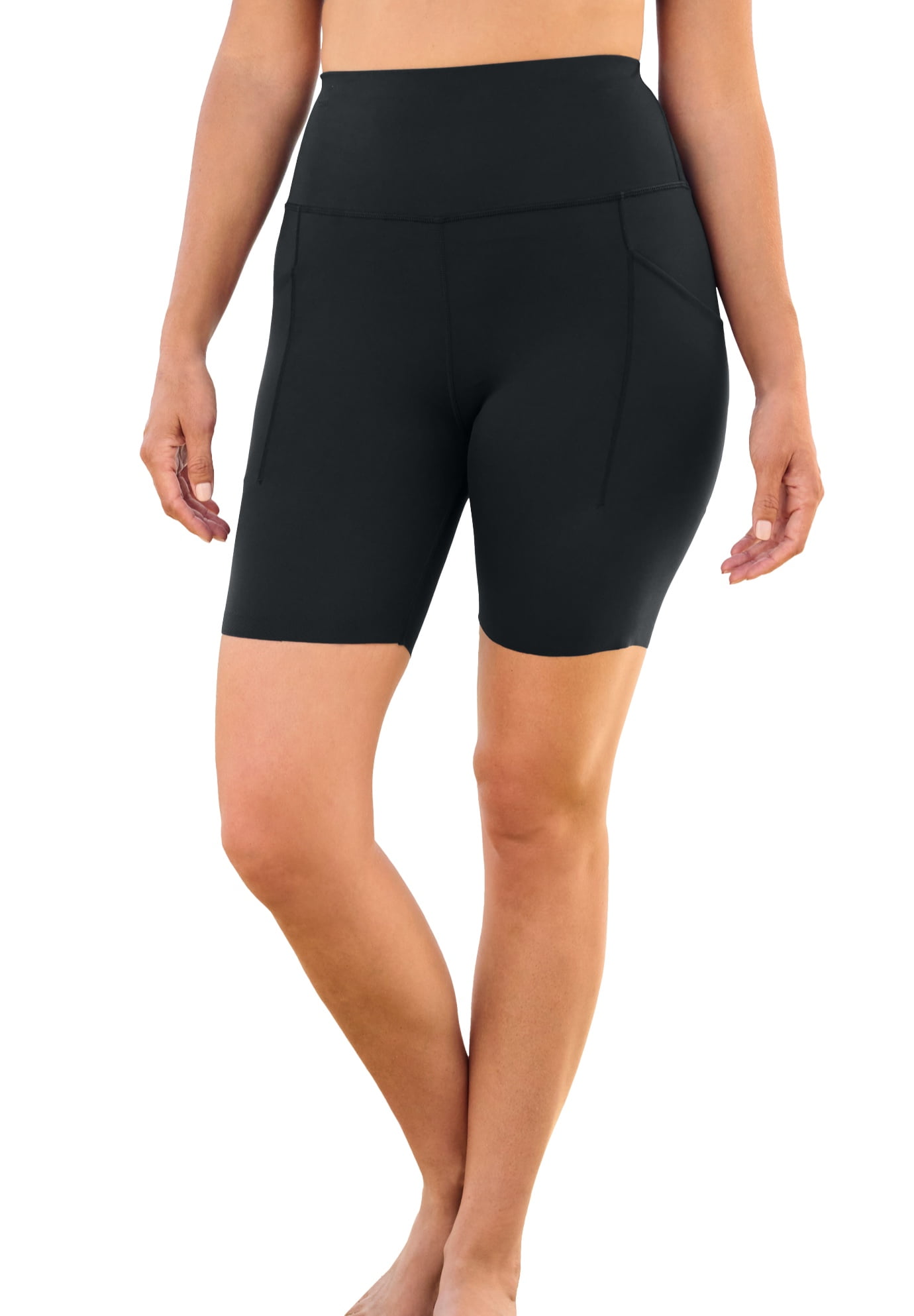 Swim 365 Women's Plus Size High-Waist No-Slip Swim Bike Short