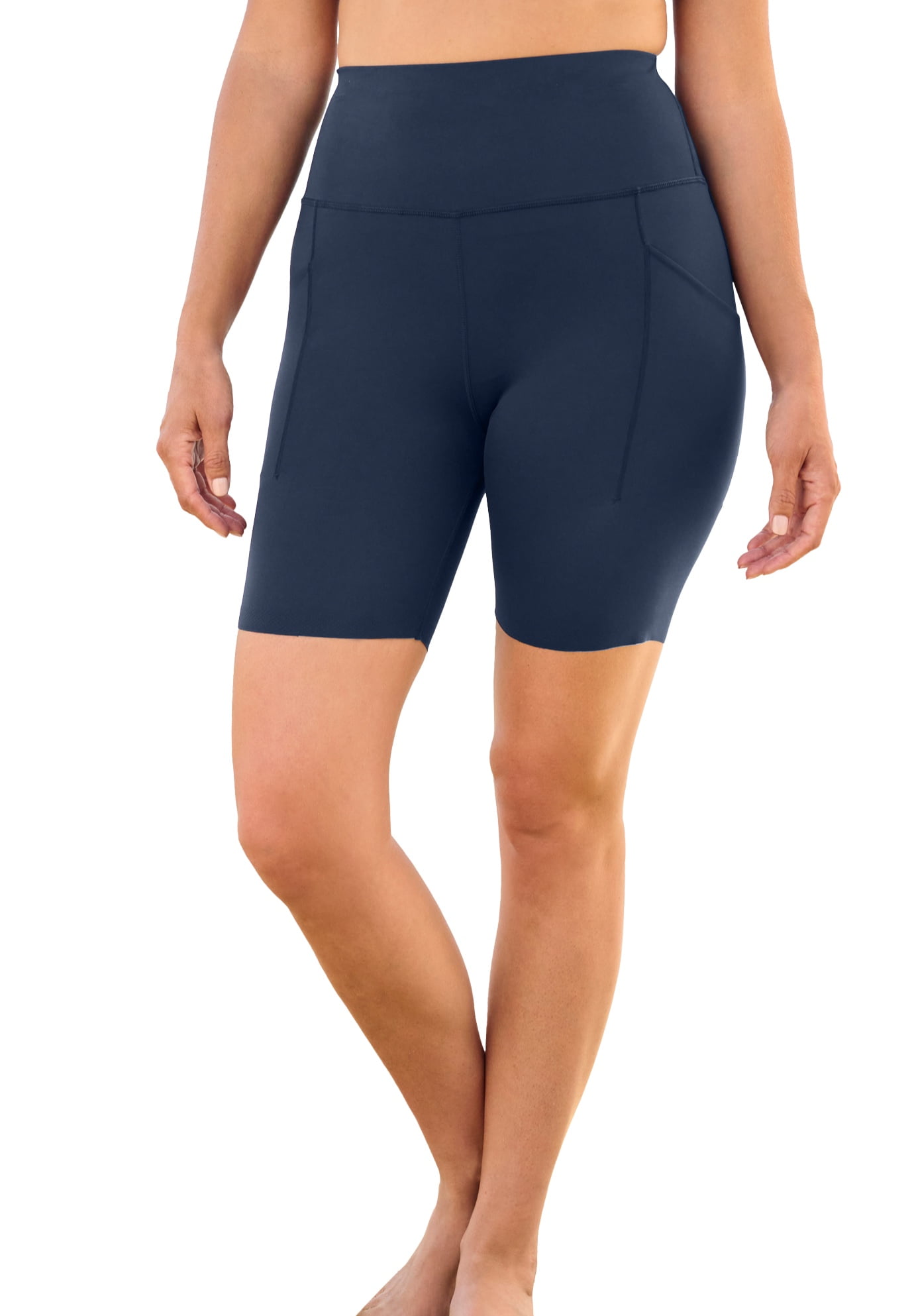 Swim 365 Women's Plus Size High-Waist No-Slip Swim Bike Short