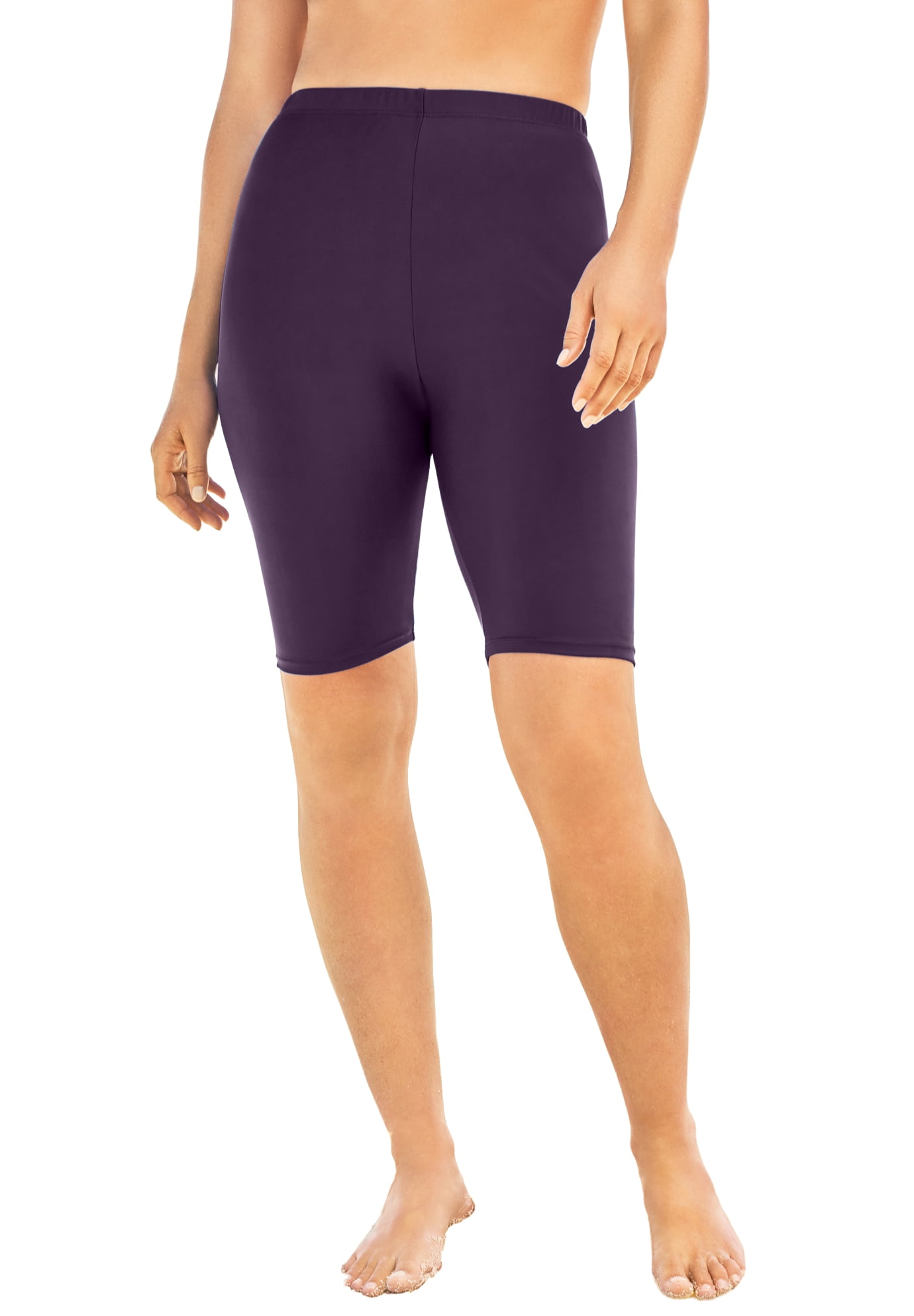 Swim 365 Women's Plus Size High-Waist Full-Coverage Swim Bike Short