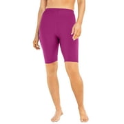 Swim 365 Women's Plus Size High-Waist Full-Coverage Swim Bike Short