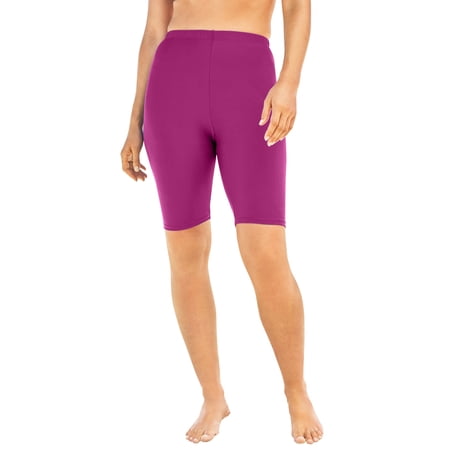 Swim 365 Women's Plus Size High-Waist Full-Coverage Swim Bike Short