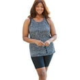 thumbnail image 1 of Swim 365 Women's Plus Size Longer-Length Racerback Tankini Top, 1 of 6