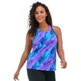 thumbnail image 1 of Swim 365 Women's Plus Size Longer-Length Racerback Tankini Top, 1 of 6