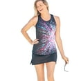 thumbnail image 1 of Swim 365 Women's Plus Size Longer-Length Racerback Tankini Top, 1 of 6