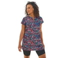 thumbnail image 1 of Swim 365 Women's Plus Size Longer Length Short-Sleeve Swim Tunic, 1 of 3