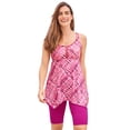 thumbnail image 1 of Swim 365 Women's Plus Size Longer-Length Tankini Top, 1 of 5