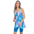 thumbnail image 1 of Swim 365 Women's Plus Size Longer-Length Tankini Top, 1 of 5