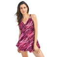 thumbnail image 1 of Swim 365 Women's Plus Size Loop-Strap V-Neck Tummy Control Two-Piece Swim Dress, 1 of 6