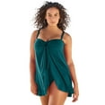 thumbnail image 1 of Swim 365 Women's Plus Size Mesh-Draped Swimsuit, 1 of 3