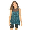 thumbnail image 1 of Swim 365 Women's Plus Size Mesh-Inset Longer Length Tankini Top, 1 of 4