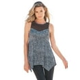 thumbnail image 1 of Swim 365 Women's Plus Size Mesh-Inset Longer Length Tankini Top, 1 of 4