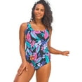 thumbnail image 1 of Swim 365 Women's Plus Size One-Piece Tank Swimsuit With Adjustable Straps, 1 of 6