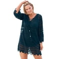 thumbnail image 1 of Swim 365 Women's Plus Size Scallop Lace Cover Up, 1 of 4