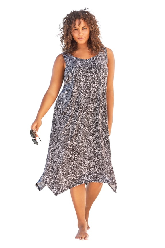 Women's Plus Size Sharktail Beach Cover Up