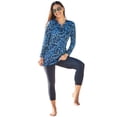 thumbnail image 1 of Swim 365 Women's Plus Size Split-Neck Long Sleeve Swim Tee With Built-In Bra, 1 of 6